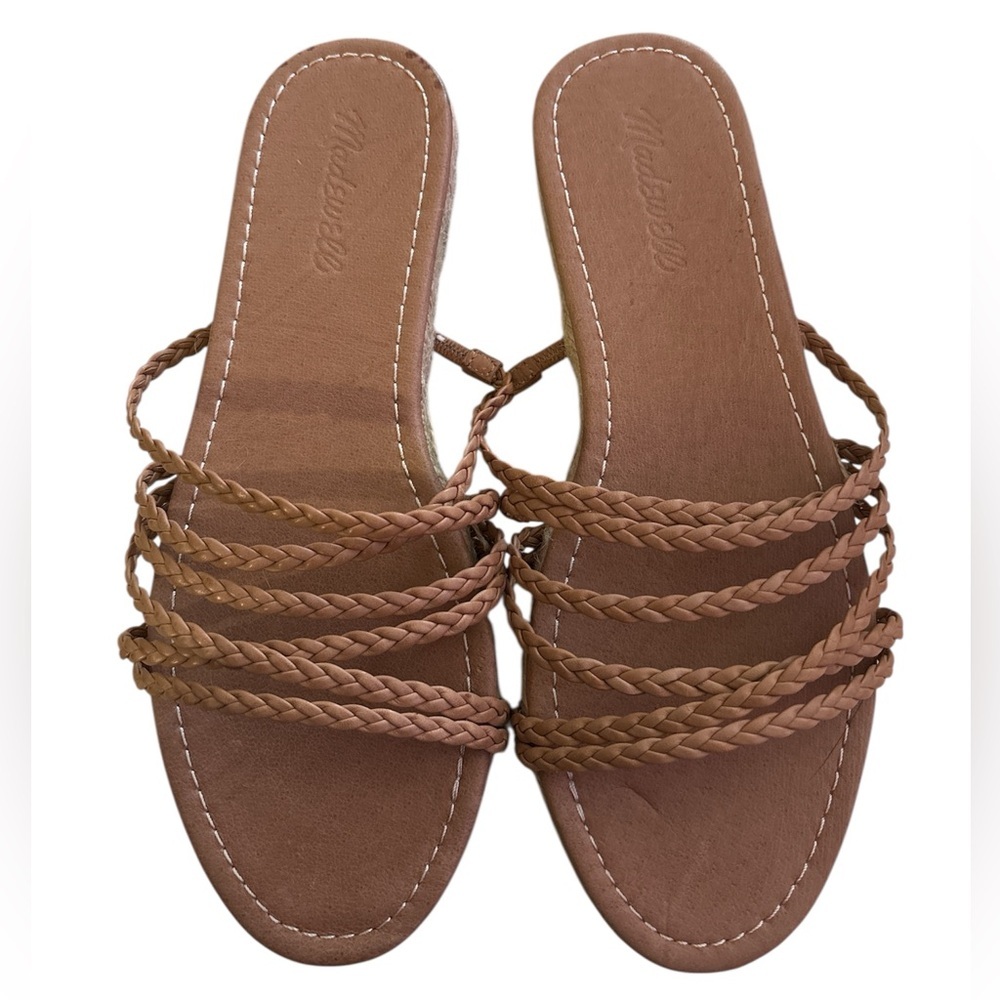 Madewell Women's The Kathryn Espadrille Slide Sandal Leather Size 8 MD777 NWOB - Picture 3 of 11